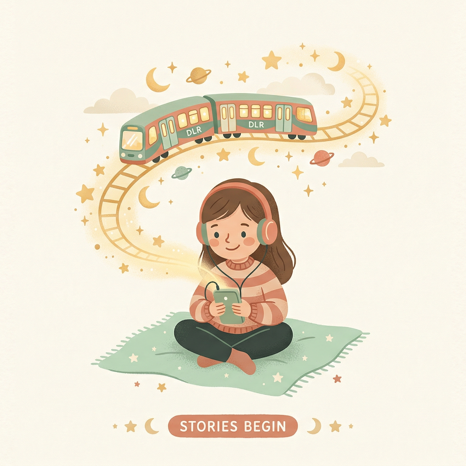 A girl listening to a magical story
